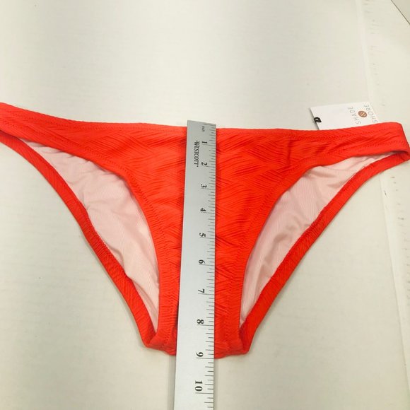 Shade And Shore Women's Size Large 12-14 Cheeky Bikini Swim Bottom Orange New - Picture 7 of 8